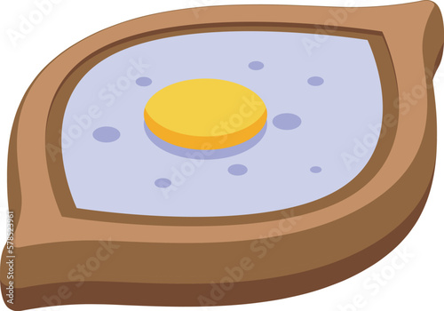 Crust khachapuri icon isometric vector. Food cooking. Dinner meal
