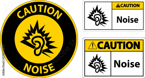 Caution Noise Symbol Sign On White Background