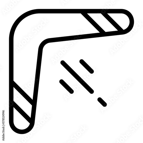 boomerang line icon