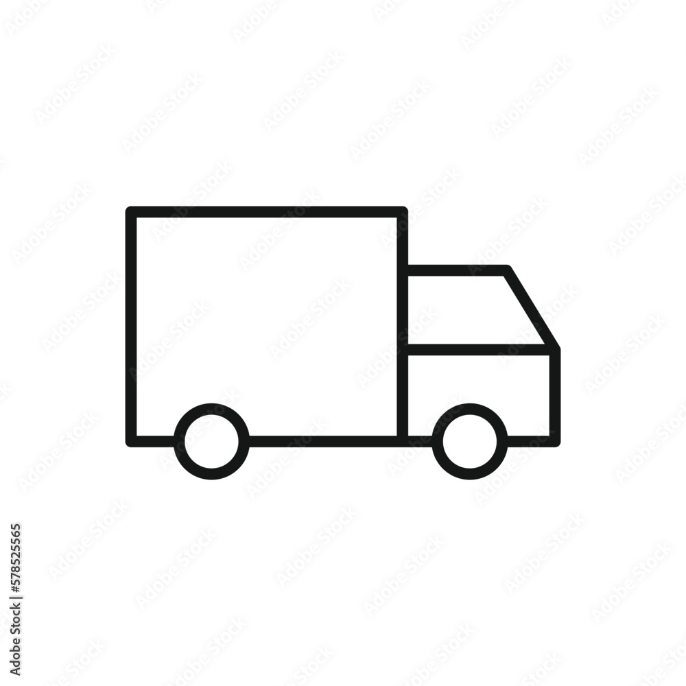 Editable Icon of Box Truck, Vector illustration isolated on white background. using for Presentation, website or mobile app Editable Icon of Box Truck, Vector illustration isolated on white background. using for Presentation, website or mobile app
