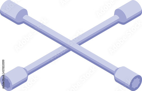 Trucker wheel key icon isometric vector. Driver trucker. Worker cargo
