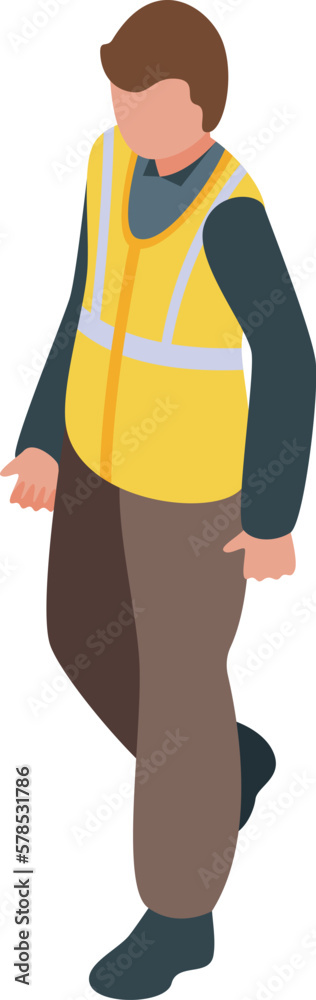 Trucker belt icon isometric vector. Front inside. Cargo cabin Trucker belt icon isometric vector. Front inside. Cargo cabin