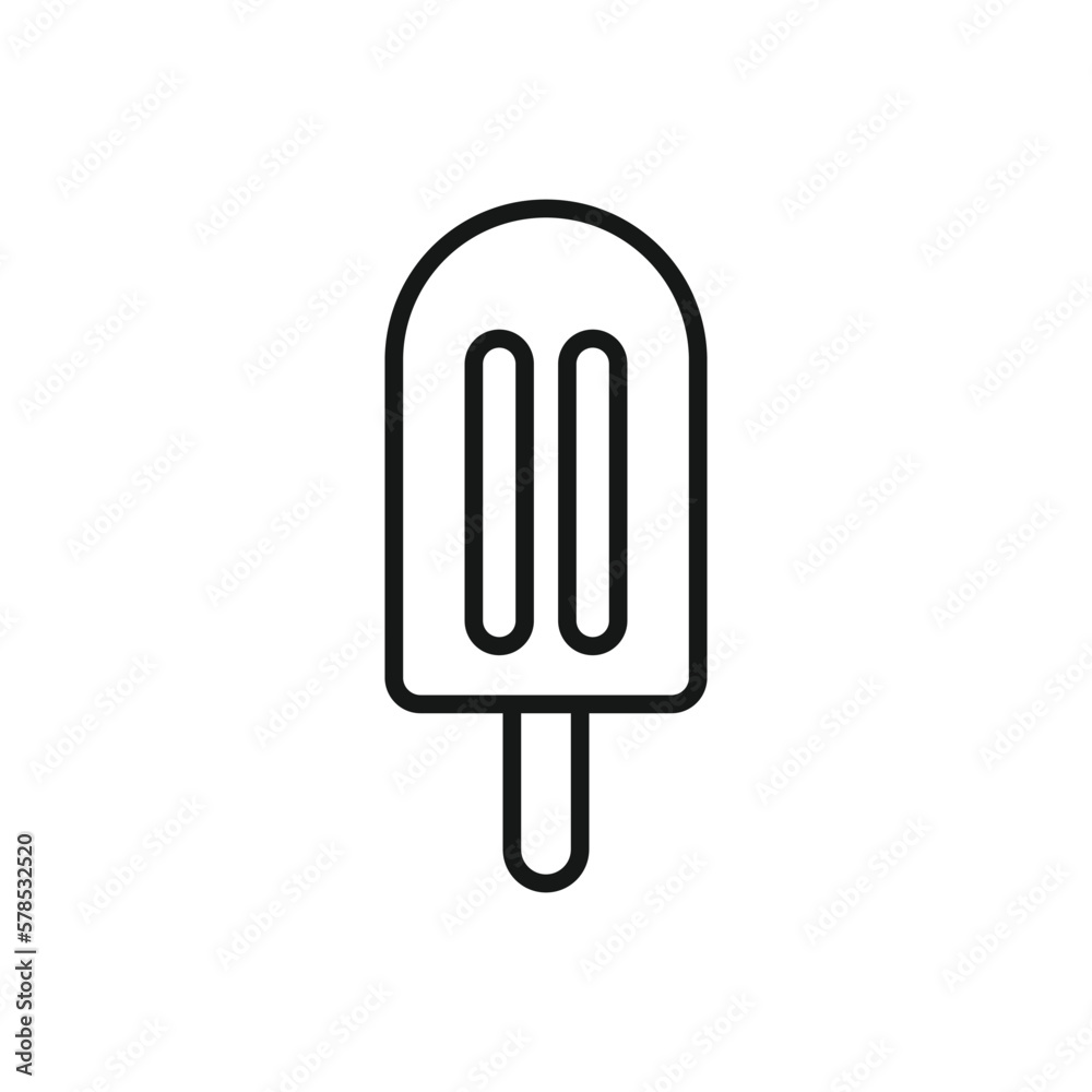 Editable Icon of Ice Cream, Vector illustration isolated on white background. using for Presentation, website or mobile app Editable Icon of Ice Cream, Vector illustration isolated on white background. using for Presentation, website or mobile app