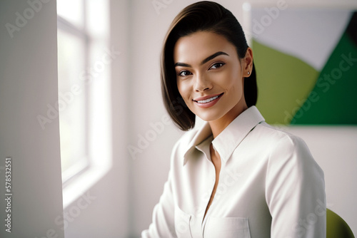 young multiethnic woman sit...
