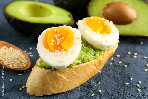 Healthy avocado toast with ...