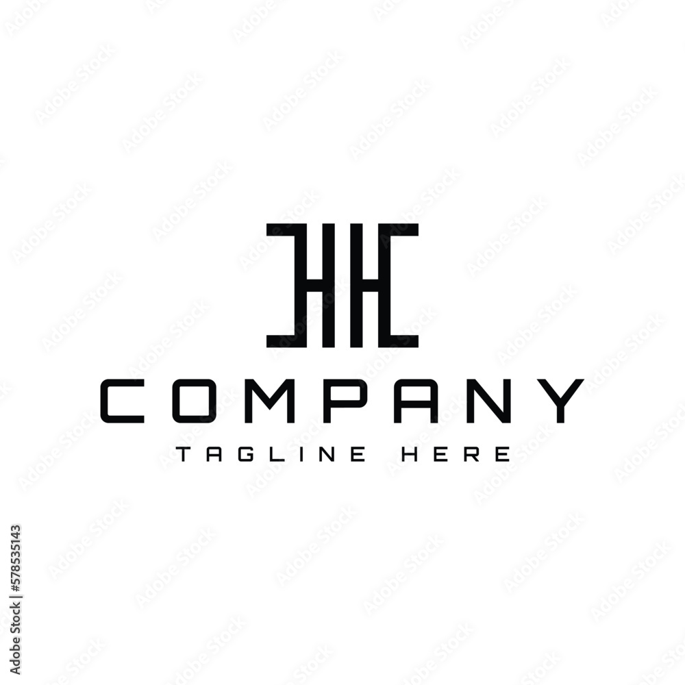 modern monogram letter H or double H logo design