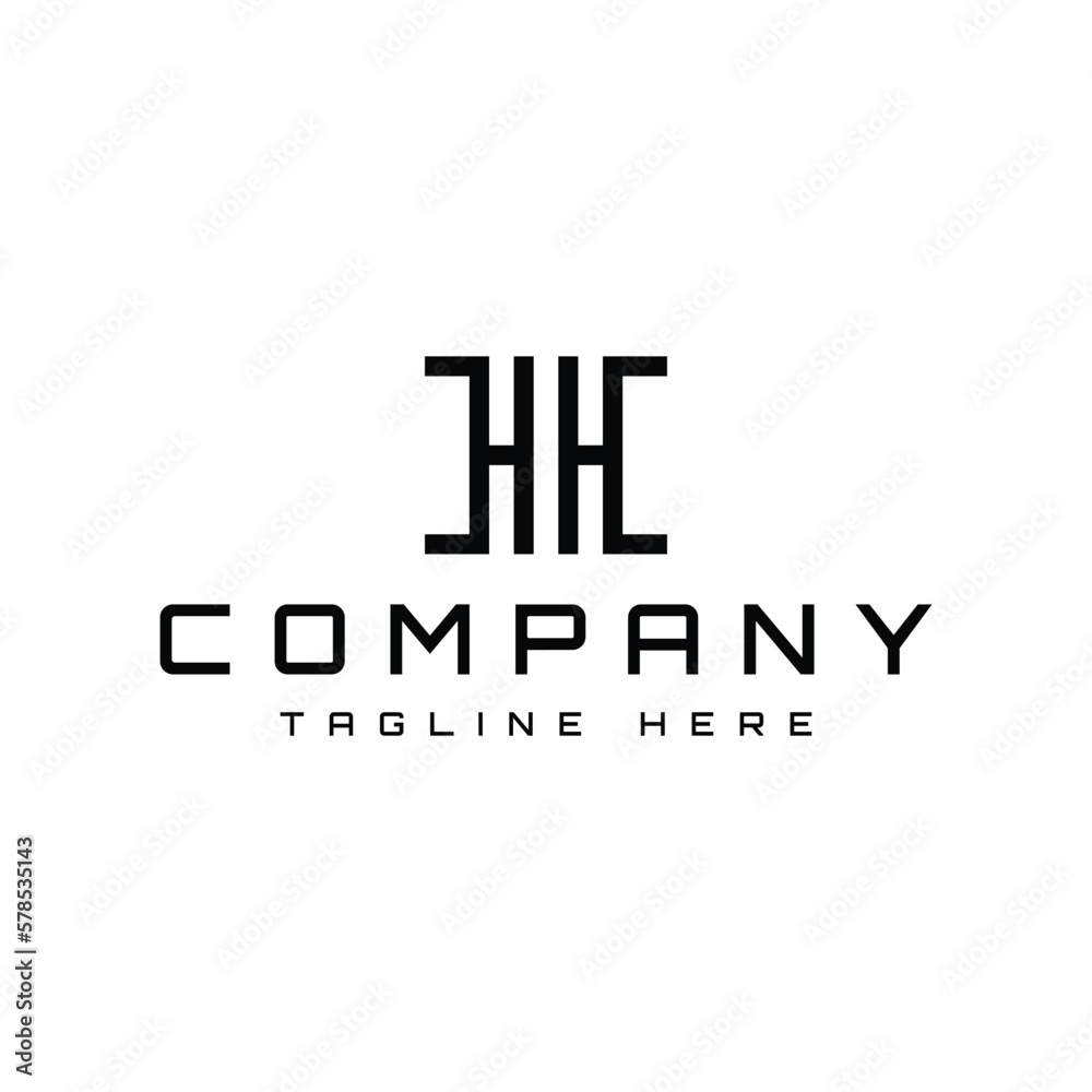 modern monogram letter H or double H logo design modern monogram letter H or double H logo design