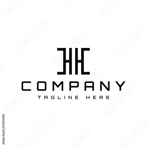 modern monogram letter H or double H logo design