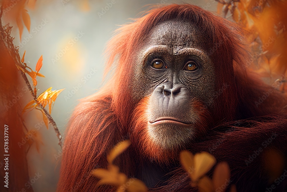 Obraz premium orangutan,generative AI