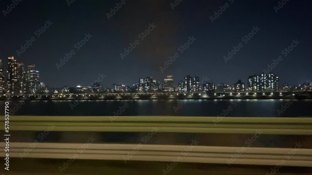한국,서울,야경,도로,이동,차량 한국,서울,야경,도로,이동,차량
