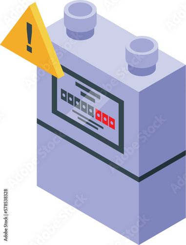 Gas counter icon isometric vector. Worker industry. Factory kitchen
