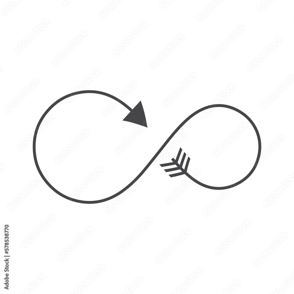 blow arrow shape infinity icon symbol vector illustrationn blow arrow shape infinity icon symbol vector illustrationn