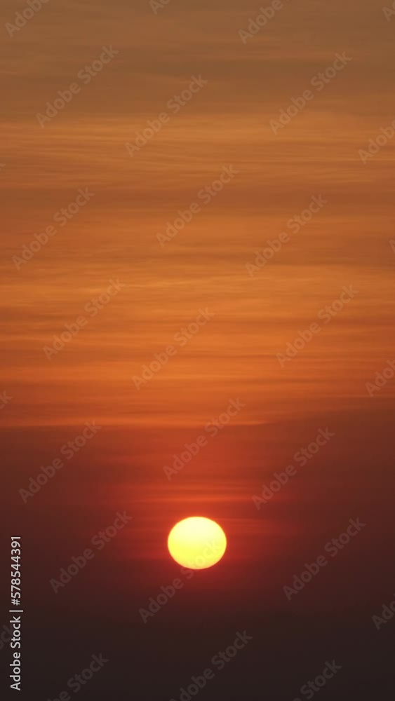 Timelapse of dramatic sunrise with orange sky in a sunny day. Timelapse of dramatic sunrise with orange sky in a sunny day.