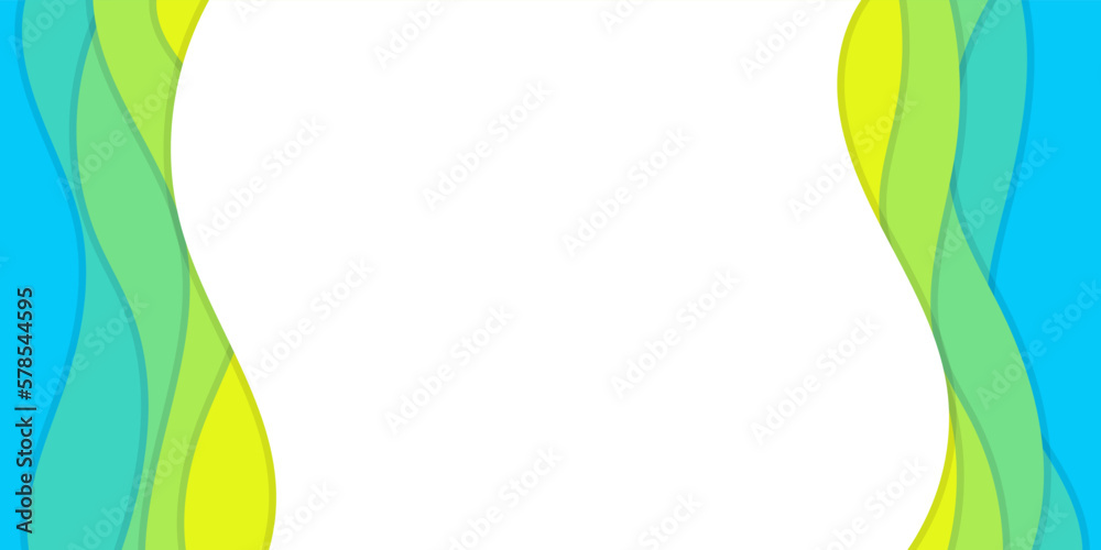 Obraz premium フレーム素材_ウェーブ_ビタミンカラー