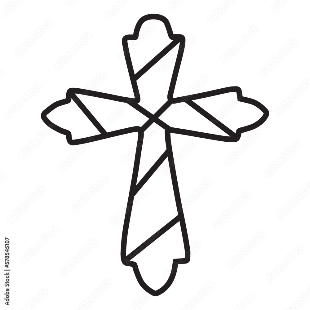 Cross as symbol of Christianity on white background Cross as symbol of Christianity on white background