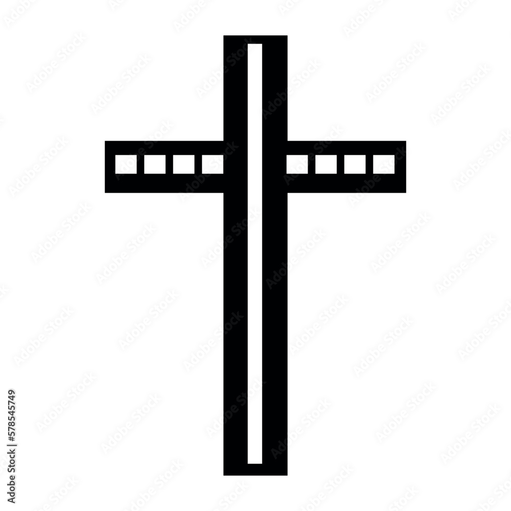 Cross as symbol of Christianity on white background Cross as symbol of Christianity on white background