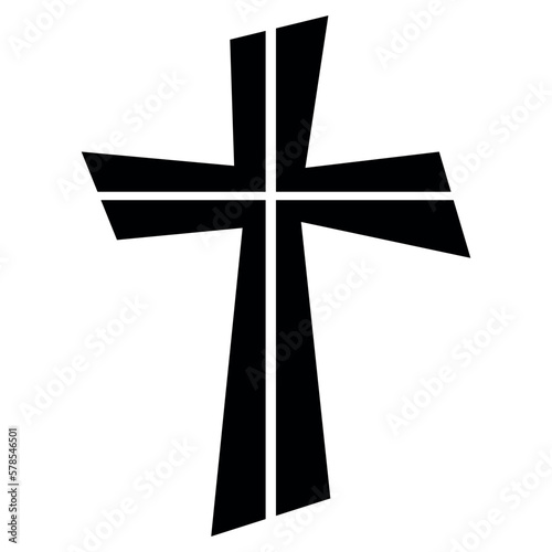Symbol of cross on white background