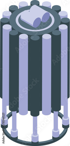 Reactor icon isometric vector. Power plant. Energy station