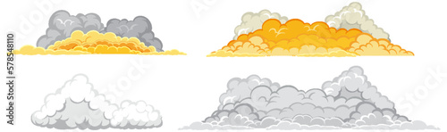 Explosion Smoke Clouds Set