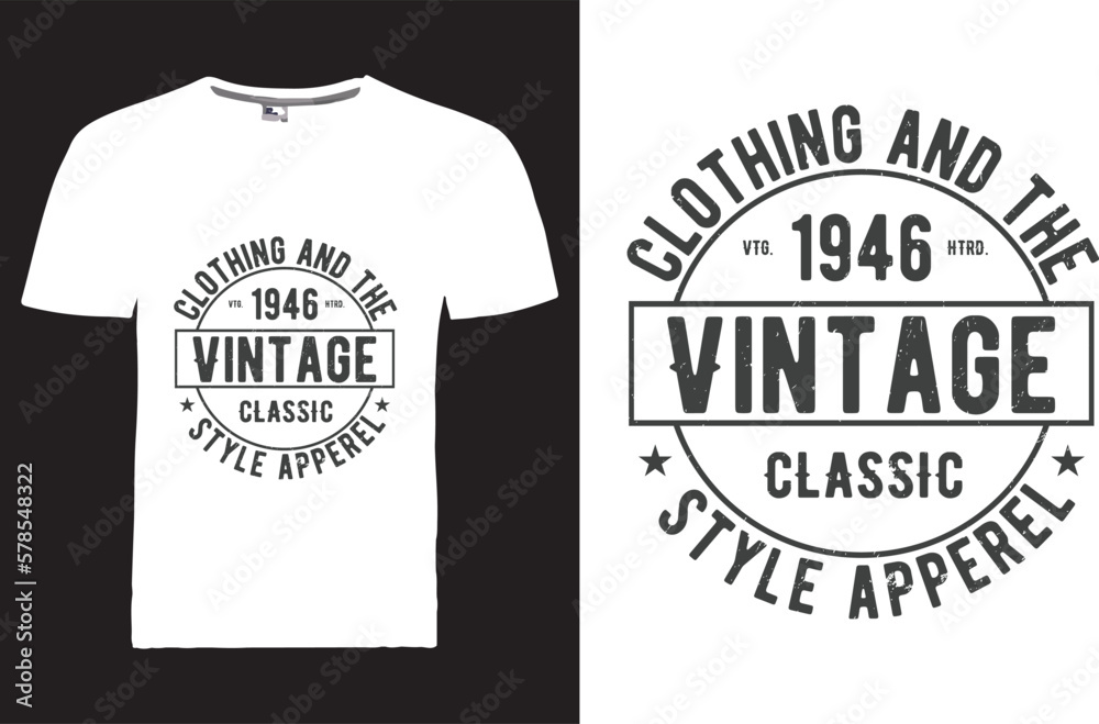 vector Vintage T-shirt Design template