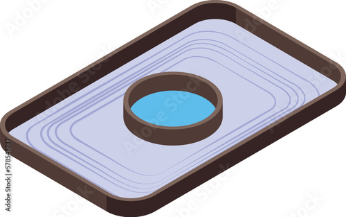 Park ice rink icon isometric vector. Sport field. Winter skate