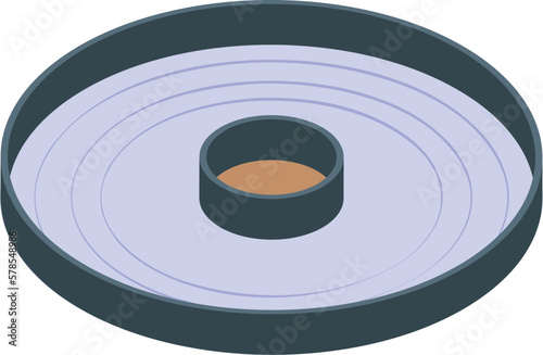 Ice court icon isometric vector. Sport field. Skater snow