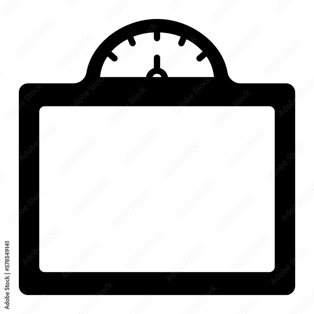 Illustration of Weight Scale design Solid Icon Illustration of Weight Scale design Solid Icon