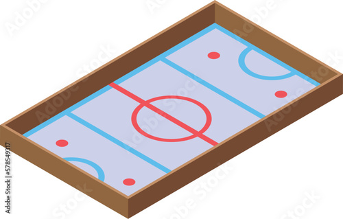 Ice field icon isometric vector. Hockey sport. People stadium