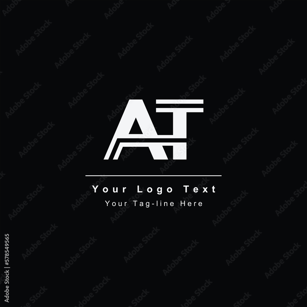 AT or TA letter logo. Unique attractive creative modern initial AT TA A T initial based letter icon logo AT or TA letter logo. Unique attractive creative modern initial AT TA A T initial based letter icon logo