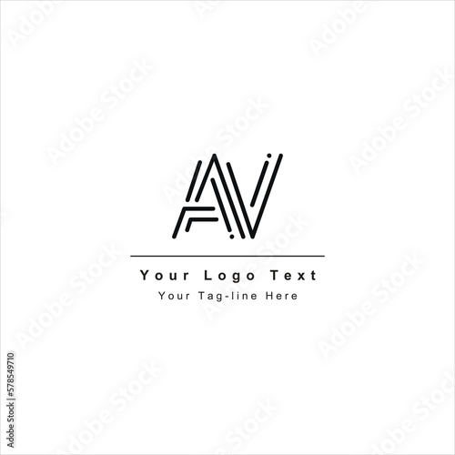 AV or VA letter logo. Unique attractive creative modern initial AV VA A V initial based letter icon logo