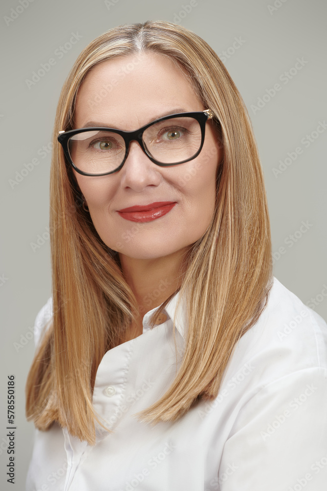 businesswoman in glasses