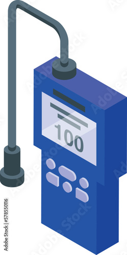 Gas sensor icon isometric vector. Meter instrument. Leak monitor