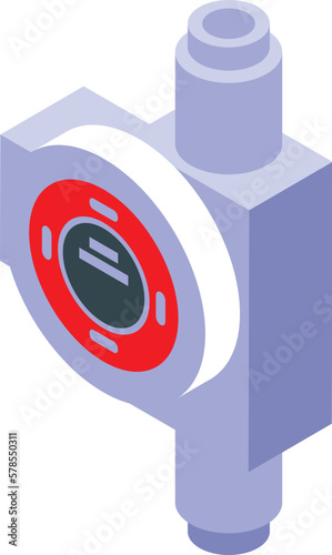 Gas detector instrument icon isometric vector. Meter accident. Home fire