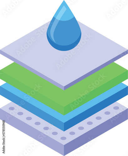 Drop diaper icon isometric vector. Elastic nappy. Care adult