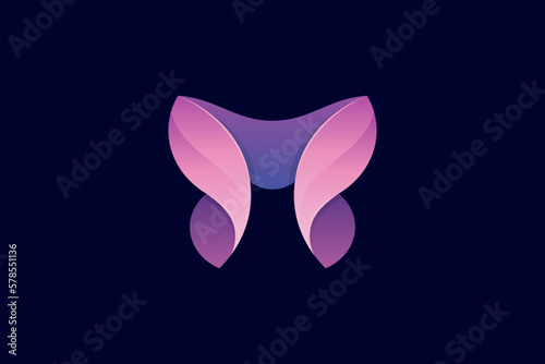 Abstract Butterfly and Letter M Logo Design