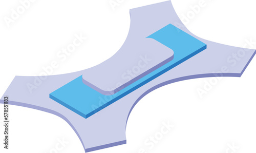 Skin diaper icon isometric vector. Adult care. Step medical