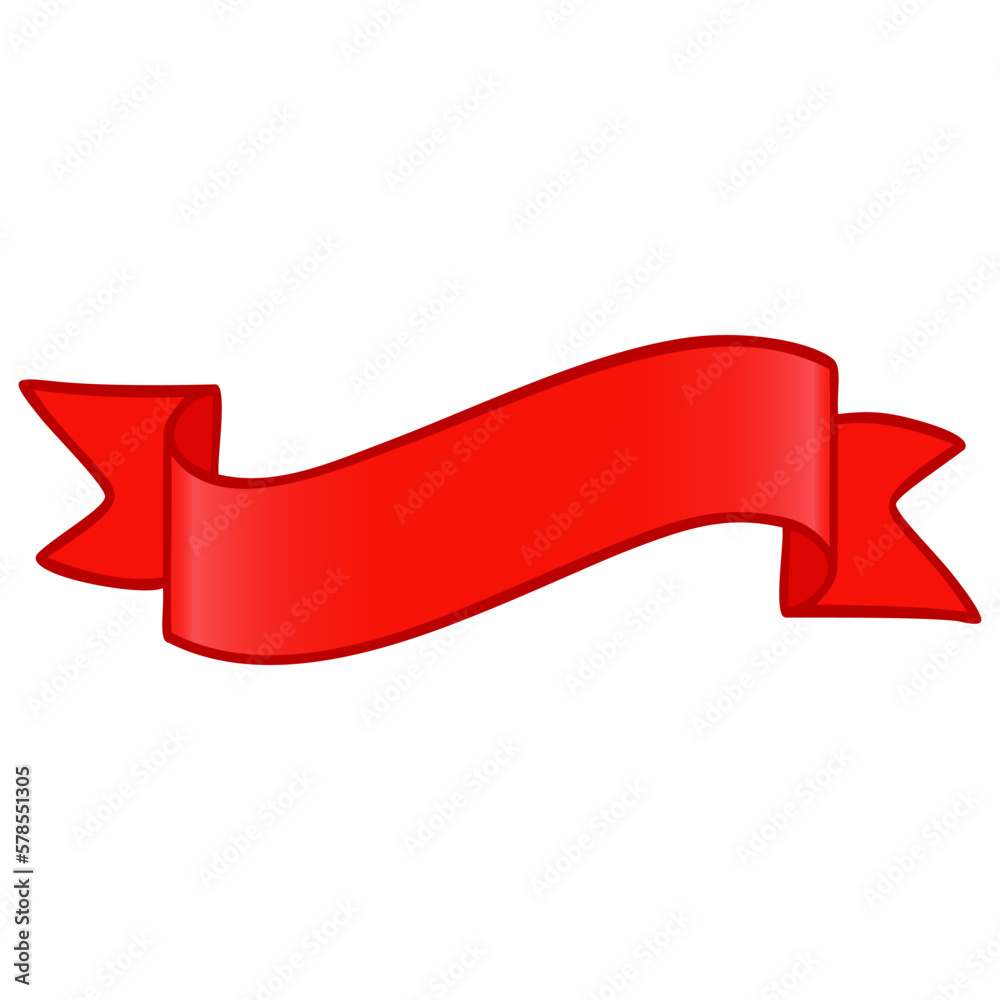 Red Ribbon Banner Silk Drawing Illustration Vector Template Label Red Ribbon Banner Silk Drawing Illustration Vector Template Label