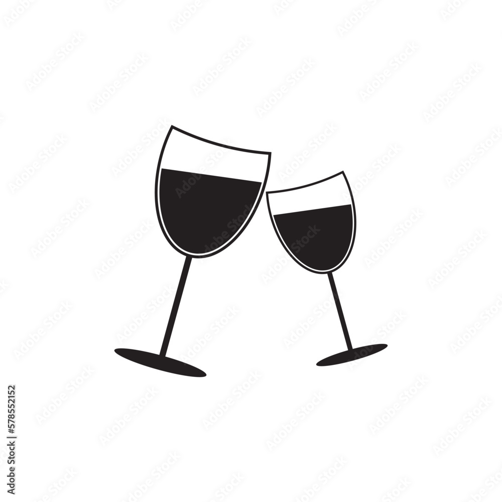 wine glass icon vector illustration symbol wine glass icon vector illustration symbol
