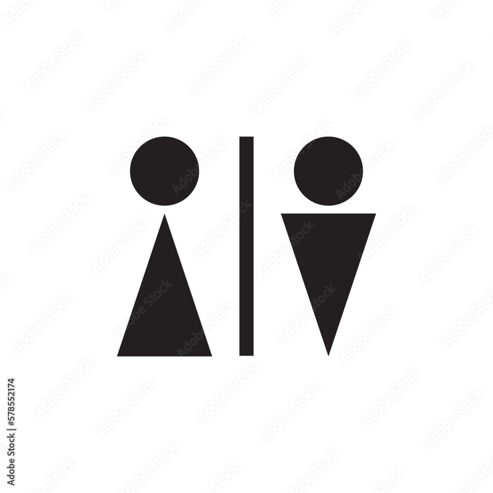 WC icon vector illustration symbol WC icon vector illustration symbol