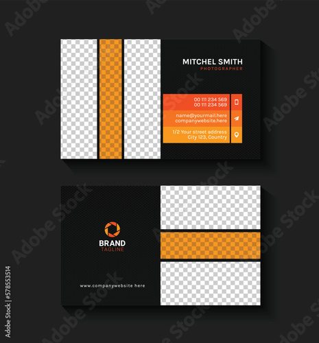 Photography business card design template