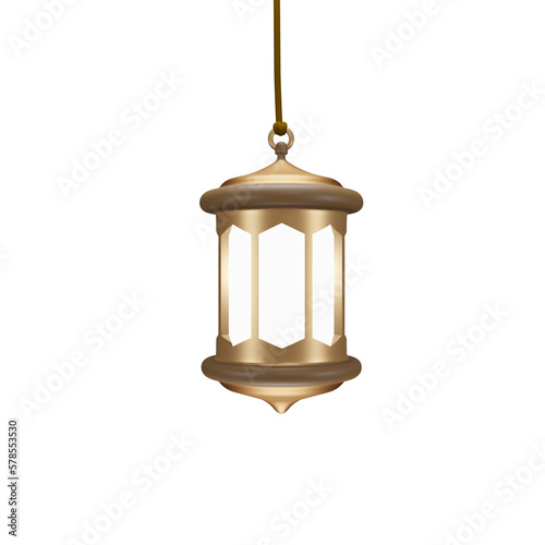 3D illustration lantern no background (ID: 578553530)