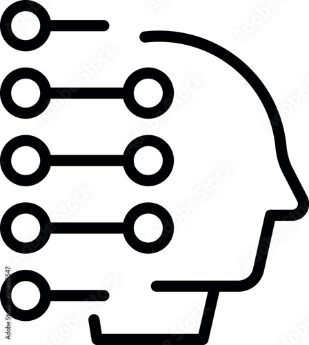 Digital burnout icon outline vector. Work stress. Sad busy