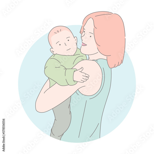 Happy mother's day, concept illustration