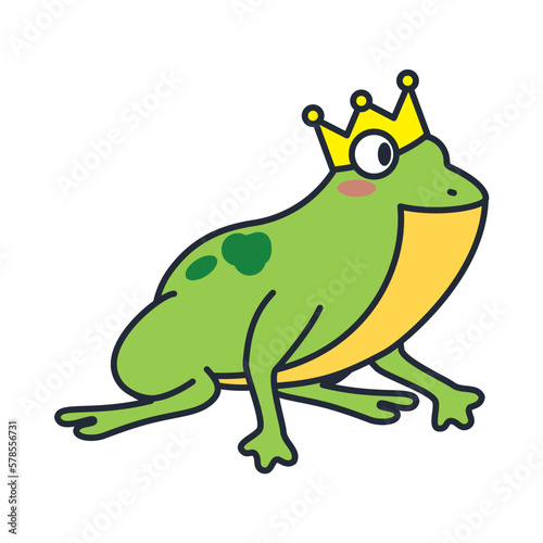 frog amphibian with crown