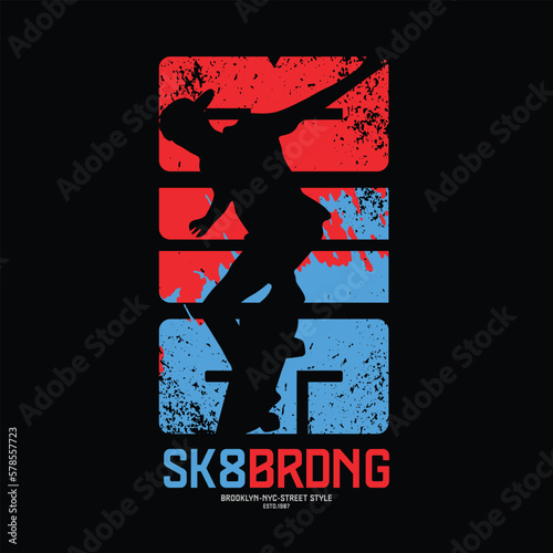 Skateboard t-shirt and apparel design