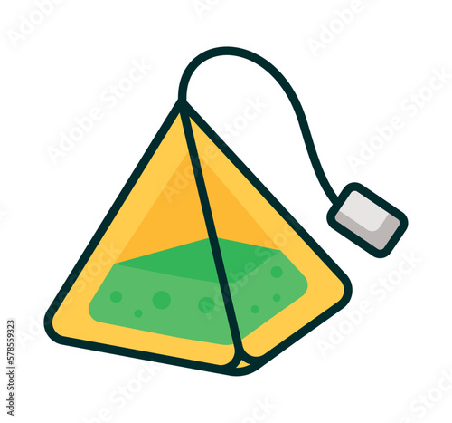triangle tea bag green