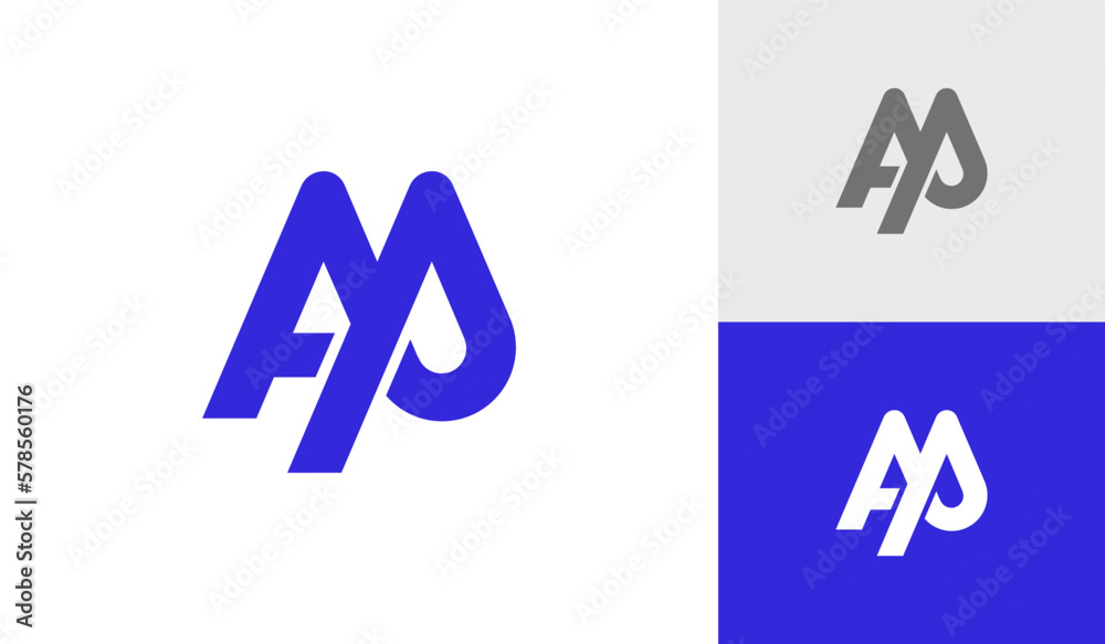 Letter AP initial monogram logo design vector Letter AP initial monogram logo design vector