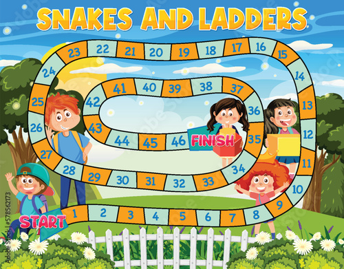 Simple board game for children template