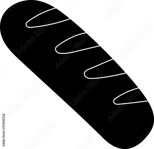 Baguette illustration, icon, element for decoration. 