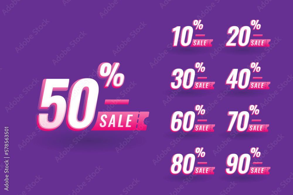 Special sale template design with different discount set